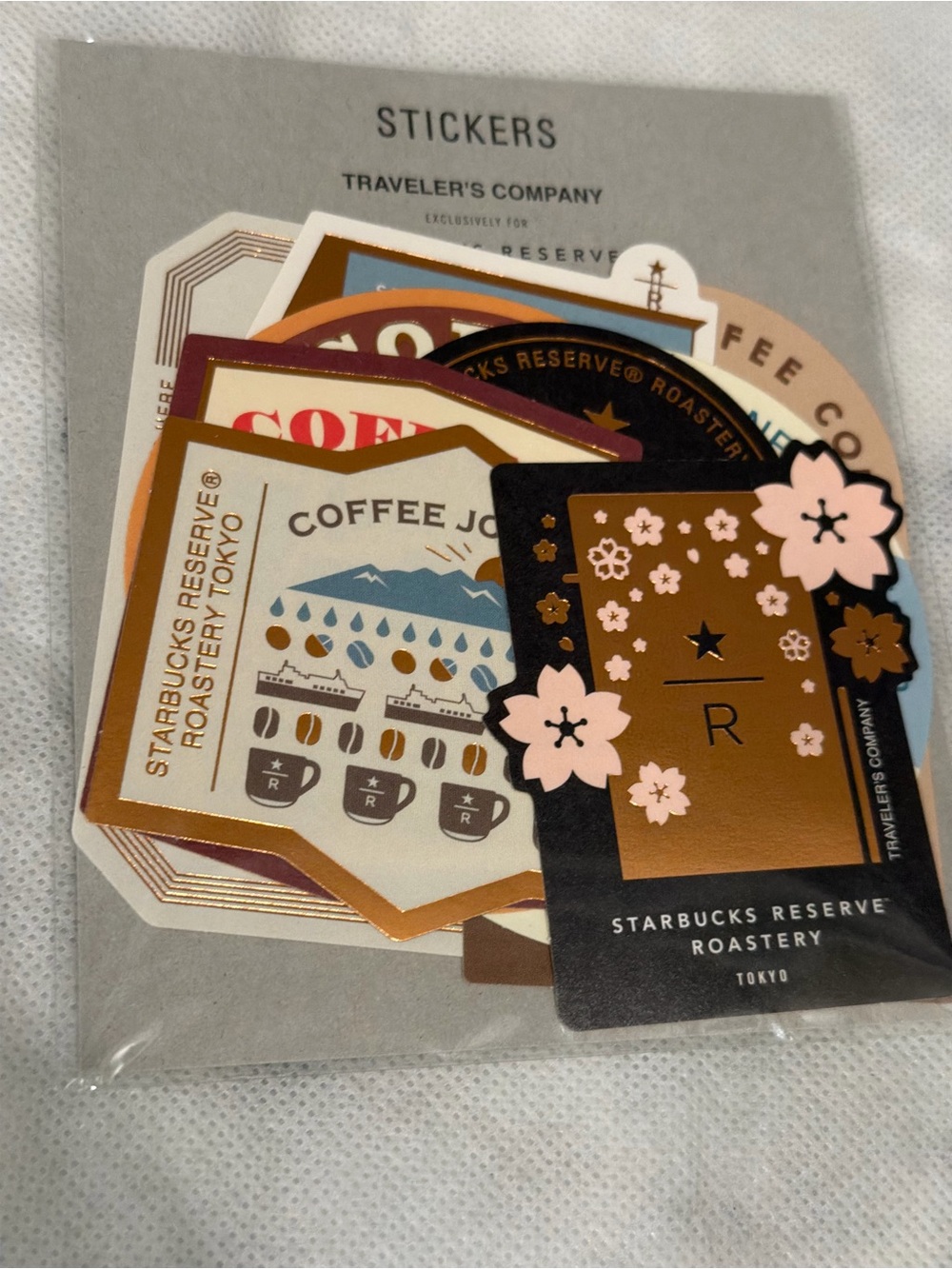 Starbucks Reserve Sticker Set - Black, Brown, Pink, Gold